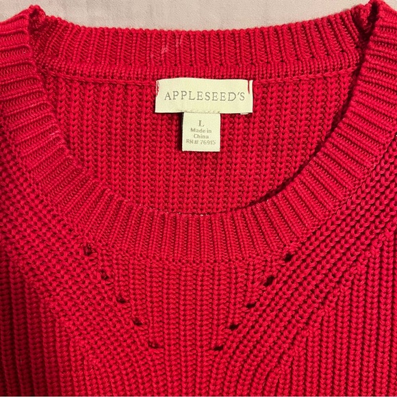 Appleseed's Red Classic Crewneck Sweater - Picture 2 of 7